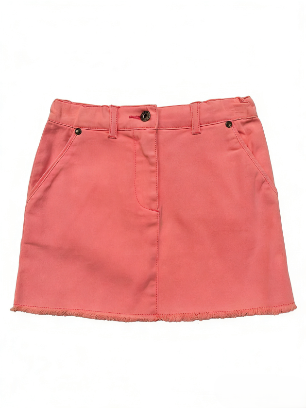 SWEET AND COOL PINK A- LINE MINI SKIRT WITH TASSELS