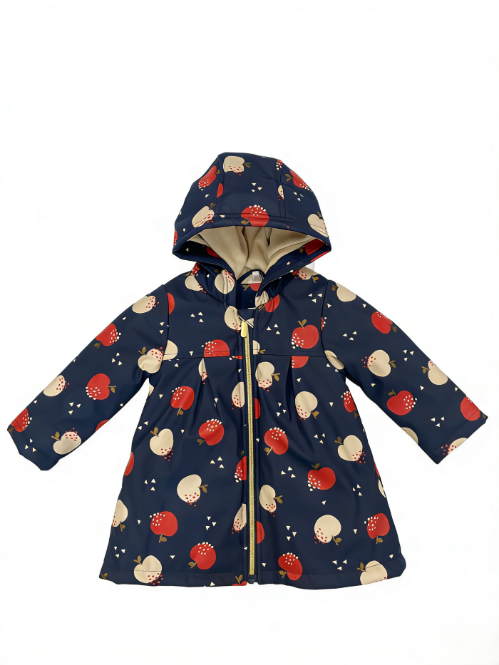 CHILDREN’S APPLE PRINT RAINCOAT