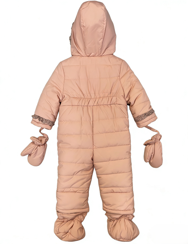 SWEET COOL PINK LEOPARD- THICKENED BABY OVERALL