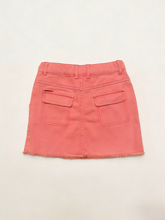 SWEET AND COOL PINK A- LINE MINI SKIRT WITH TASSELS